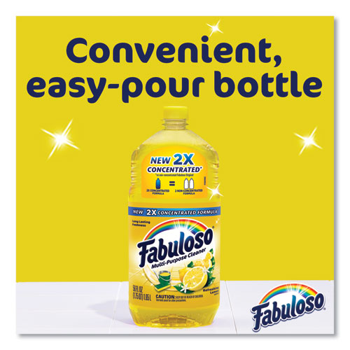 Image of Fabuloso® 61037885 Multi-Use Cleaner, Lemon Scent, 169 Oz Bottle, 3/carton