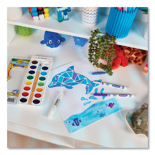 Image of Crayola® 53-0081 Watercolor Mixing Set, 7 Assorted Colors, Palette Tray