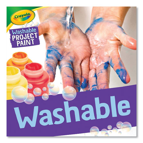 Image of Crayola® 541204 Washable Paint, 6 Assorted Colors, 2 Oz Bottle, 6/pack