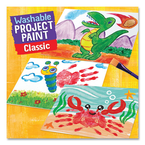 Image of Crayola® 541204 Washable Paint, 6 Assorted Colors, 2 Oz Bottle, 6/pack