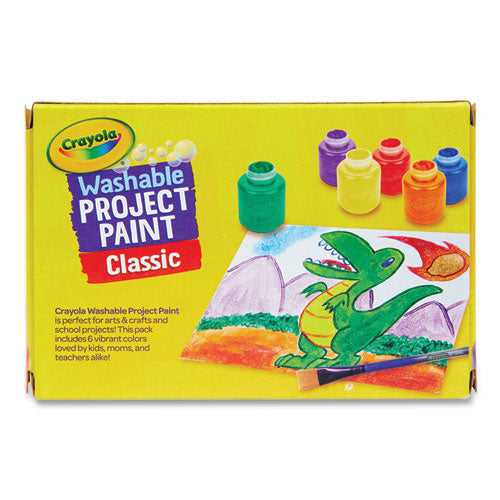 Image of Crayola® 541204 Washable Paint, 6 Assorted Colors, 2 Oz Bottle, 6/pack