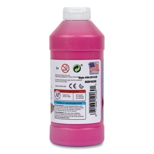 Image of Crayola® 54-2016-069 Washable Paint, Magenta, 16 Oz Bottle