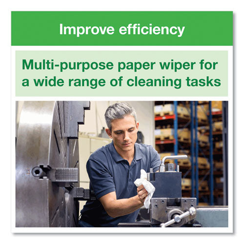 Image of Tork® 192126 Basic Paper Wiper, 1-Ply, 9 x 10.5, White, 250/Box, 24 Boxes/Carton