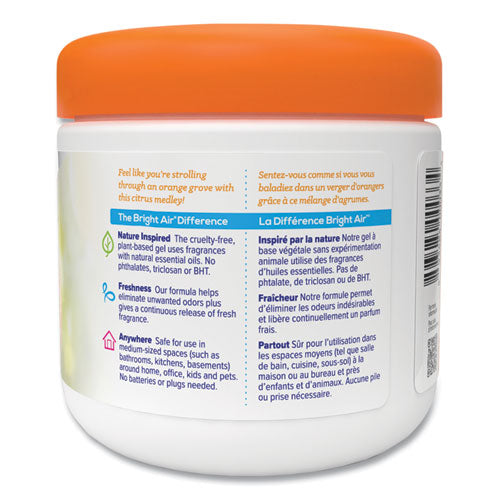 Image of BRIGHT Air® BRI 900013 Super Odor Eliminator, Mandarin Orange And Fresh Lemon, 14 Oz Jar, 6/carton