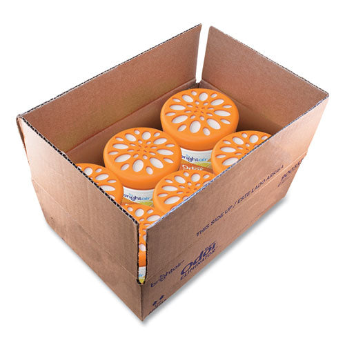 Image of BRIGHT Air® BRI 900013 Super Odor Eliminator, Mandarin Orange And Fresh Lemon, 14 Oz Jar, 6/carton