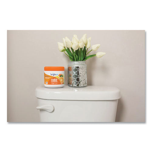 Image of BRIGHT Air® BRI 900013 Super Odor Eliminator, Mandarin Orange And Fresh Lemon, 14 Oz Jar, 6/carton