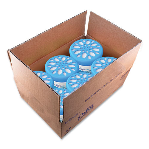Image of BRIGHT Air® BRI 900090 Super Odor Eliminator, Cool And Clean, Blue, 14 Oz Jar, 6/carton