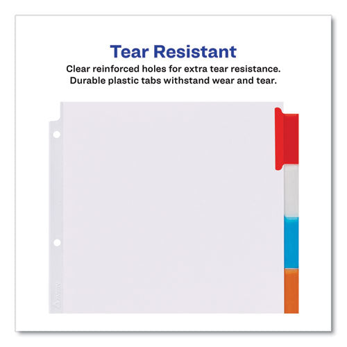 Image of Avery® 11222 Insertable Big Tab Dividers, 8-Tab, 11.13 x 9.25, White, Assorted Tabs, 1 Set