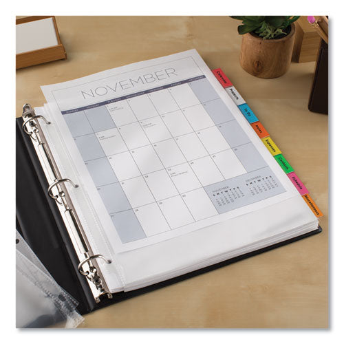 Image of Avery® 11222 Insertable Big Tab Dividers, 8-Tab, 11.13 x 9.25, White, Assorted Tabs, 1 Set