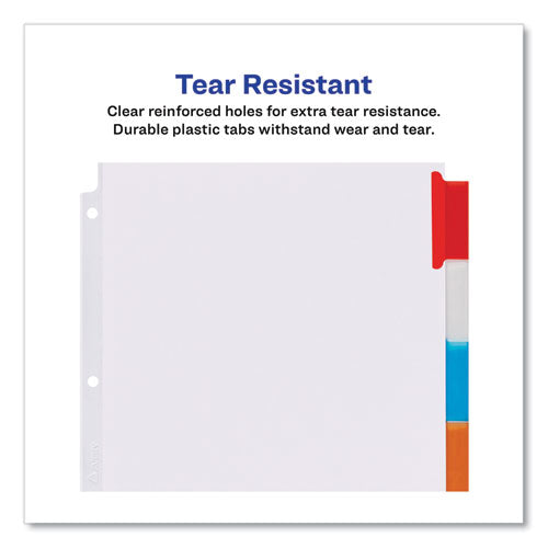 Image of Avery® 11270 Insertable Dividers w/Single Pockets, 5-Tab, 11.25 x 9.13, White, 1 Set