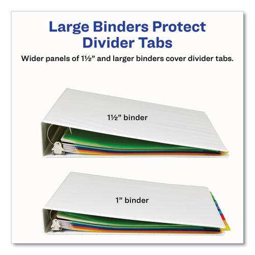 Image of Avery® 11903 Insertable Big Tab Plastic 1-Pocket Dividers, 8-Tab, 11.13 X 9.25, Assorted, 1 Set
