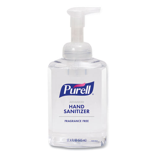 Image of PURELL® 5009-04 Advanced Hand Sanitizer Foam, 515 mL, Pump Bottle, Fragrance-Free, 4/Carton