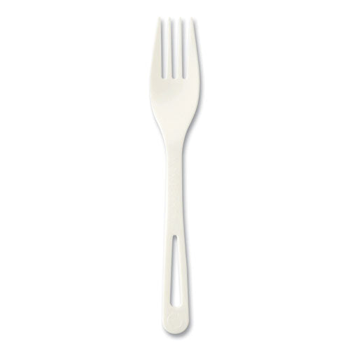 Image of World CentricÂ® Cutlery Dispenser Refills, Fork, Plastic, White, 100/Bag, 10 Bags/Carton
