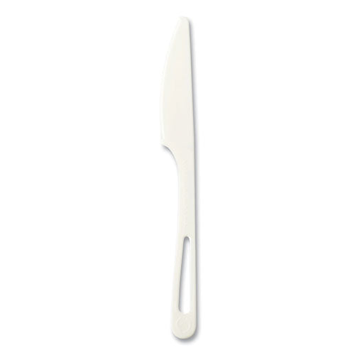 Image of World CentricÂ® Cutlery Dispenser Refills, Knife, Plastic, White, 100/Bag, 10 Bags/Carton