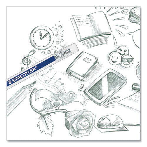 Image of Staedtler® 13218HBC12 Woodcase Pencil, HB #2, Black Lead, Blue/White Barrel, 12/Pack