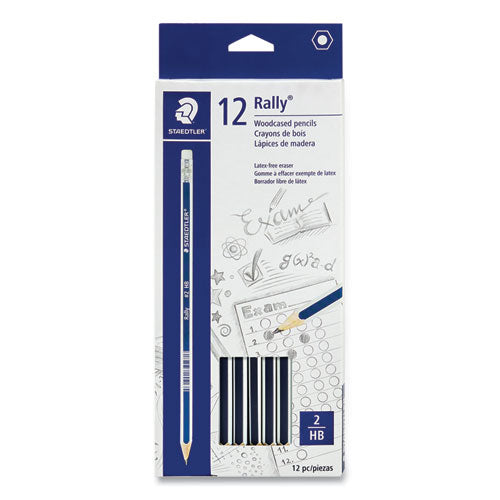 Image of Staedtler® 13218HBC12 Woodcase Pencil, HB #2, Black Lead, Blue/White Barrel, 12/Pack