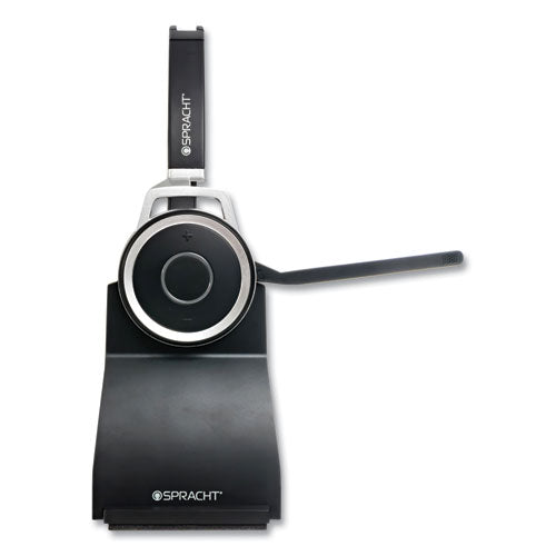 Image of Spracht ZUMBTP-410 ZuM BT Prestige Combo Binaural Over The Head Headset with USB Dongle, Black