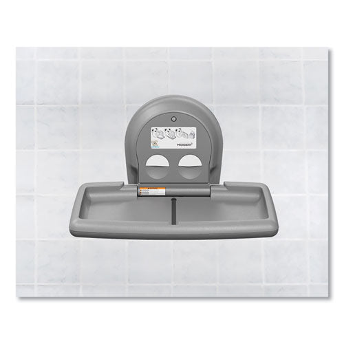 Image of Koala Kare® KB300-01 Baby Changing Station, Wall Horizontal Mount, 36.5 x 21.25, Gray