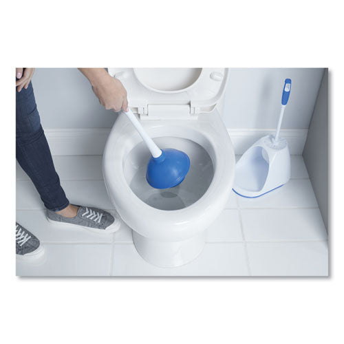 Image of Mr. Clean® 440436 Turbo Plunger And Bowl Brush Set, 12.5" Plastic Handle, 6" Dia, White