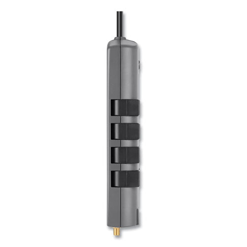 Image of BelkinÂ® Pivot Plug Surge Protector, 12 AC Outlets, 8 ft Cord, 4,320 J, Gray