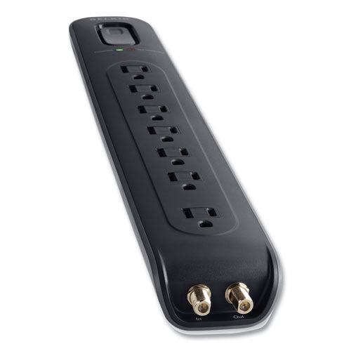 Image of Belkin® BV107030-04-BLK Ultimate Surge Protector, 7 AC Outlets, 4 ft Cord, 2,000 J, Black