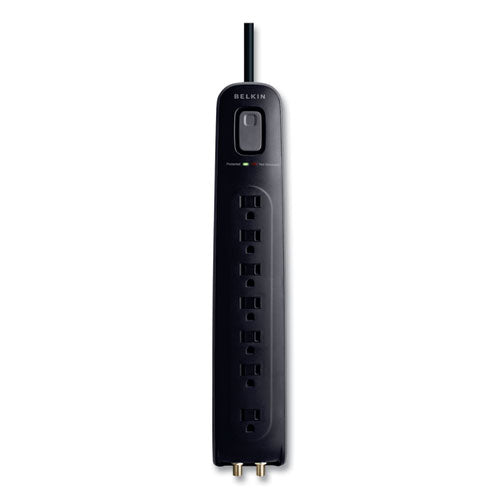 Image of Belkin® BV107030-04-BLK Ultimate Surge Protector, 7 AC Outlets, 4 ft Cord, 2,000 J, Black
