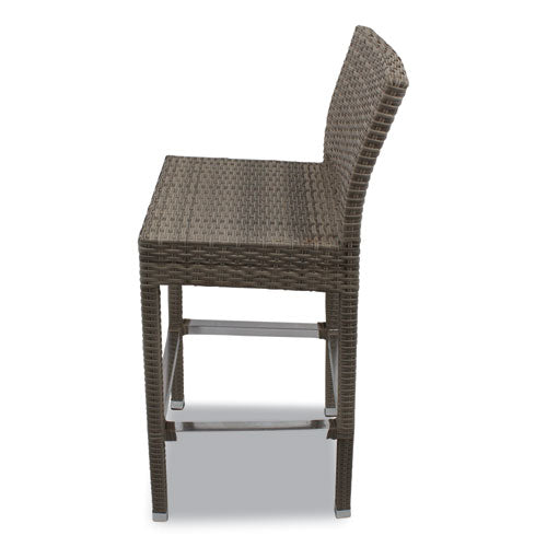 Image of JMC Furniture JMCGAMBSIVY Gama Series Barstools, Supports Up to 300 lb, 31.25" Seat Height, Ivory Seat, Ivory Back, Ivory Base