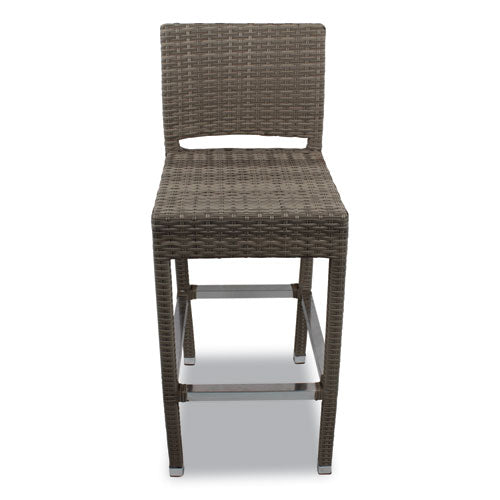 Image of JMC Furniture JMCGAMBSIVY Gama Series Barstools, Supports Up to 300 lb, 31.25" Seat Height, Ivory Seat, Ivory Back, Ivory Base