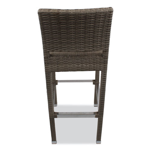 Image of JMC Furniture JMCGAMBSIVY Gama Series Barstools, Supports Up to 300 lb, 31.25" Seat Height, Ivory Seat, Ivory Back, Ivory Base