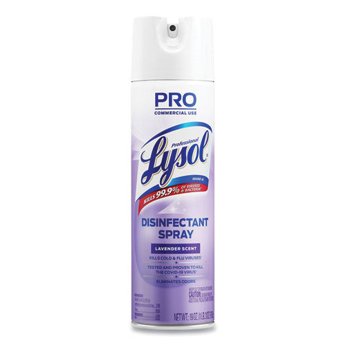 Image of Professional LYSOL® Brand 36241-89097 Disinfectant Spray, Lavender, 19 Oz Aerosol Spray, 12/carton