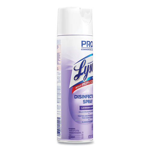 Image of Professional LYSOL® Brand 36241-89097 Disinfectant Spray, Lavender, 19 Oz Aerosol Spray, 12/carton