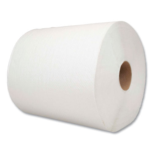 Image of Boardwalk® 6700W Hard Wound Towel, 1 Ply, 8" x 700 ft, White, 6/Carton