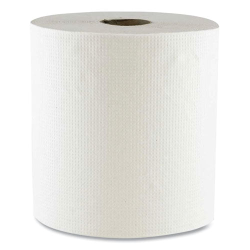 Image of Boardwalk® 6700W Hard Wound Towel, 1 Ply, 8" x 700 ft, White, 6/Carton