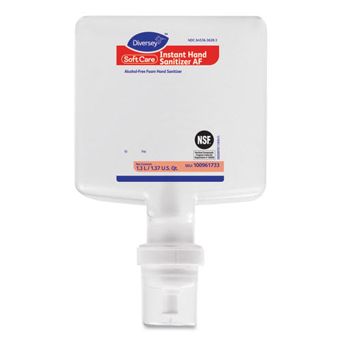 Image of Diversey 100961733 Soft Care Instant Gel Hand Sanitizer Af, 1,300 Ml Cartridge, Fresh Scent, 6/carton