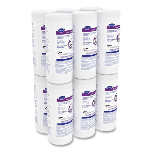 Image of Diversey 100850922 Oxivir 1 Wipes, 1-Ply, 7 x 8, 60/Canister, 12 Canisters/Carton