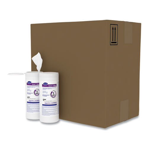 Image of Diversey 100850922 Oxivir 1 Wipes, 1-Ply, 7 x 8, 60/Canister, 12 Canisters/Carton