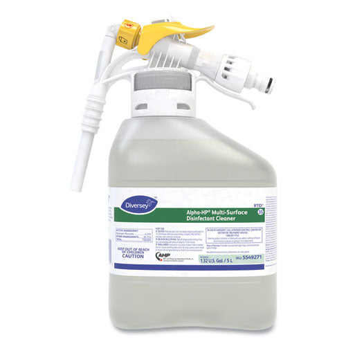 Image of Diversey 5549271 Alpha-HP Concentrated Multi-Surface Cleaner, Citrus Scent, 5,000 mL RTD Spray Bottle