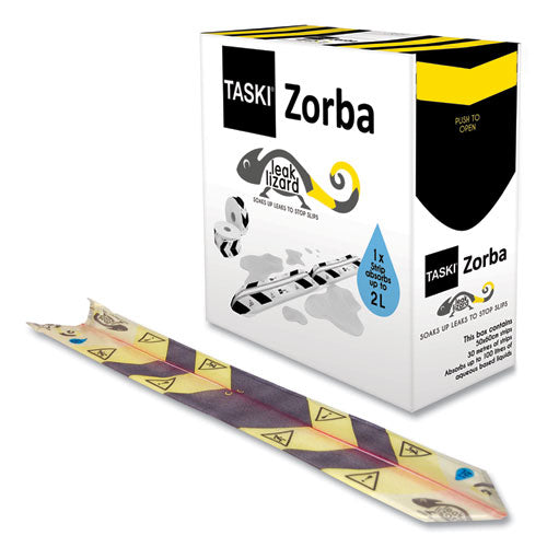 Image of Diversey D7523269 Zorba Absorbent Control Strips, 0.5 gal, 1" x 100 ft, 50 Strips/Box