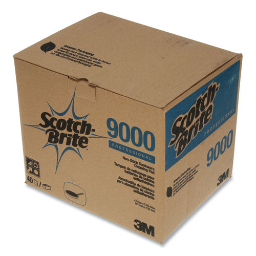 Image of Scotch-Brite® 9000 SB All-Purpose Scouring Pad 9000, 4 X 5.25, Blue, 40/carton