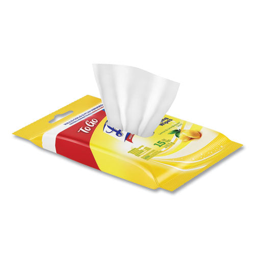 Image of LYSOL® Brand 19200-99799 Disinfecting Wipes Flatpacks, 1-Ply, 6.69 x 7.87, Lemon and Lime Blossom, White, 15 Wipes/Flat Pack, 24 Flat Packs/Carton