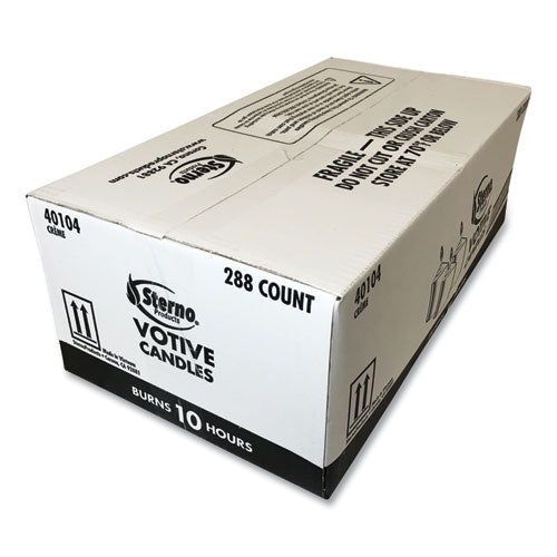 Image of Sterno® 40104 Food Warmer Votive Candles, 10 Hour Burn, 1.46"d X 1.33'h, White, 288/carton