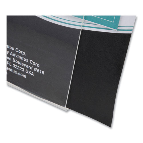 Image of NuDell 35485Z Clear Plastic Slanted L-Shaped Countertop Sign Holder, Side-Load, Horizontal/Vertical Orientation, 8.5 x 11 Insert