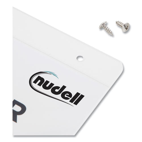 Image of NuDell 38011Z Clear Plastic Vertical-Orientation Wall Sign Holder with Mounting Screws, Quick-Change Insert System, 8.5 x 11 Insert