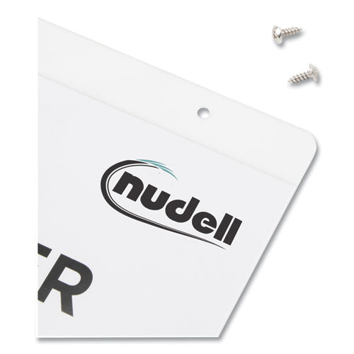 Image of NuDell 38017Z Clear Plastic Vertical-Orientation Wall Sign Holder with Mounting Screws, Quick-Change Insert System, 11 x 17 Insert