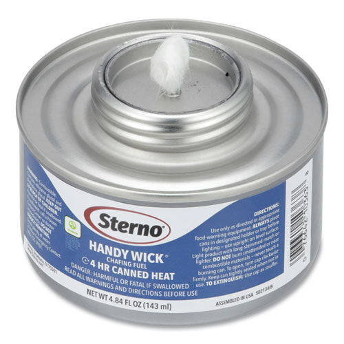 Image of Sterno® 10364 Handy Wick Chafing Fuel, Methanol, 4 Hour Burn, 4.84 oz Can, 24/Carton
