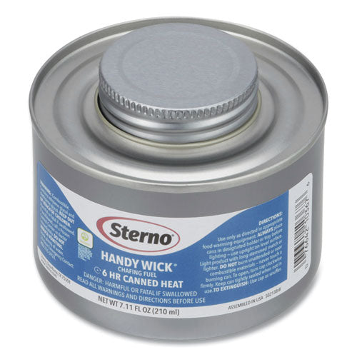 Image of Sterno® 10368 Handy Wick Chafing Fuel, Methanol, 6 Hour Burn, 7.11 oz Can, 24/Carton