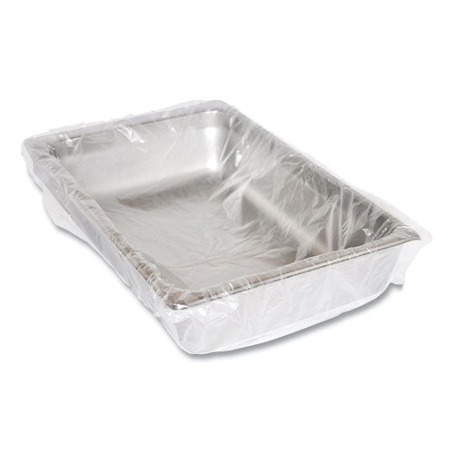 Image of AmerCareRoyal® SPL2417 Steam Pan Liners for 1/2-Size Pans, Includes Twist-Ties, 17" x 23.5", Clear, 250/Carton