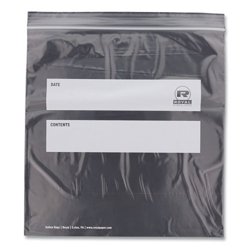 Image of AmerCareRoyal® ZBG1011 Zipper Bags, Gallon, 10.5" x 10.98", Clear, 250/Carton