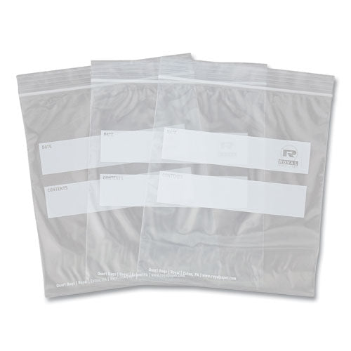 Image of AmerCareRoyal® ZBQ78 Zipper Bags, Quart, 7" x 7.99", Clear, 500/Carton