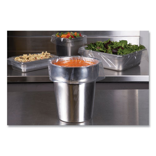 Image of AmerCareRoyal® SPL2417 Steam Pan Liners for 1/2-Size Pans, Includes Twist-Ties, 17" x 23.5", Clear, 250/Carton